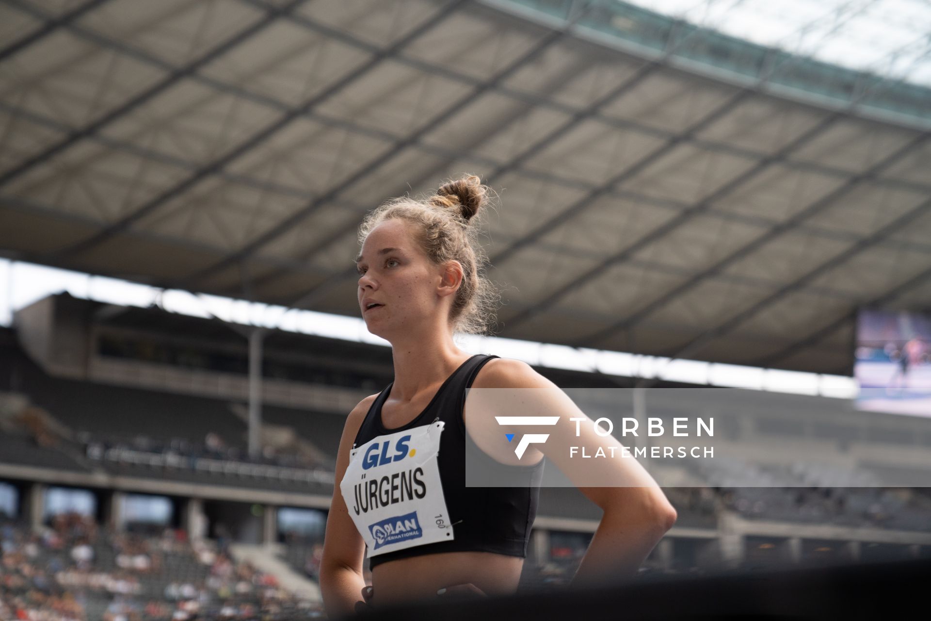 Lavinja Juergens (LG Stadtwerke München) waehrend der deutschen Leichtathletik-Meisterschaften im Olympiastadion am 25.06.2022 in Berlin